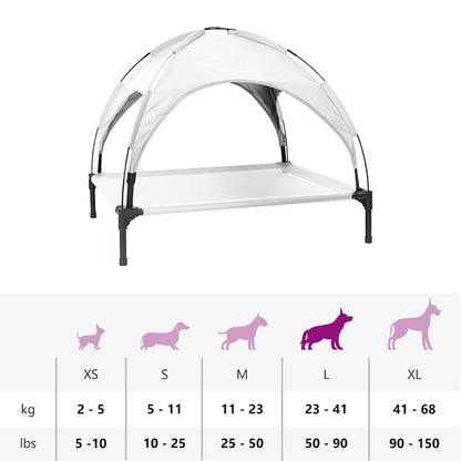 Cama para Cachorro Cinza Prateado l Aço