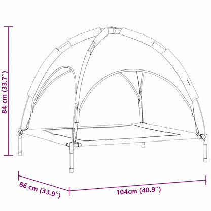 Cama para Cachorro Cinza Prateado xl Aço