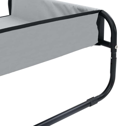 Cama para Cachorro Cinzento-claro s Tecido Oxford e Aço