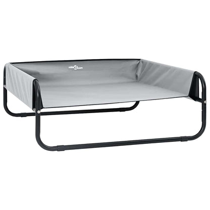 Cama para Cachorro Cinzento-claro s Tecido Oxford e Aço
