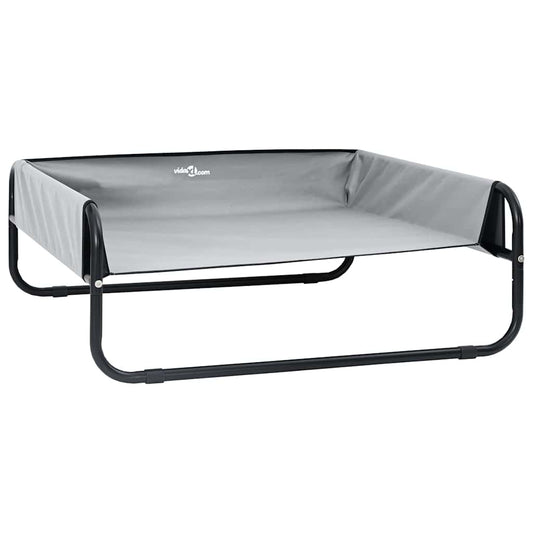Cama para Cachorro Cinzento-claro s Tecido Oxford e Aço
