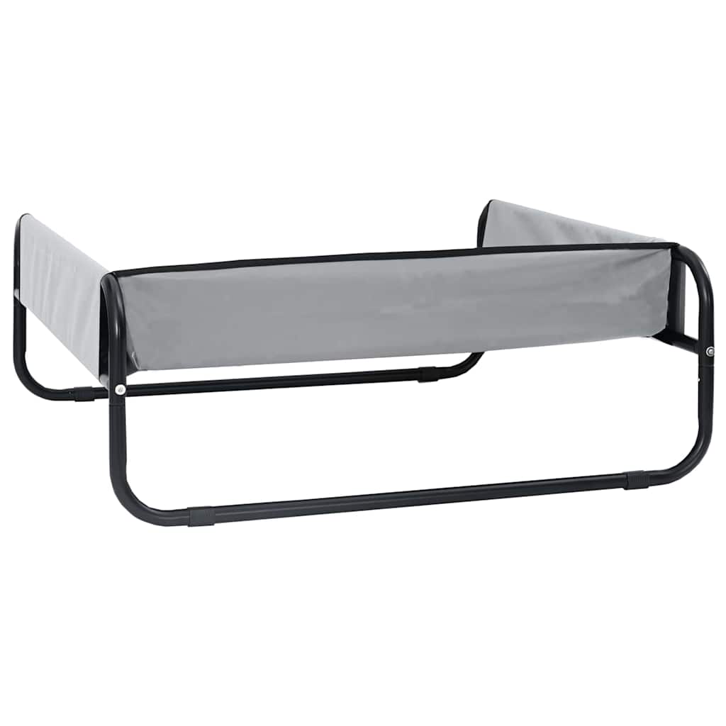 Cama para Cachorro Cinzento-claro s Tecido Oxford e Aço