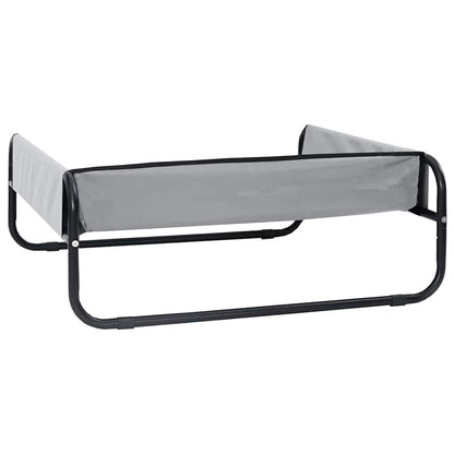 Cama para Cachorro Cinzento-claro s Tecido Oxford e Aço