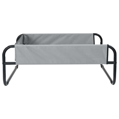 Cama para Cachorro Cinzento-claro s Tecido Oxford e Aço