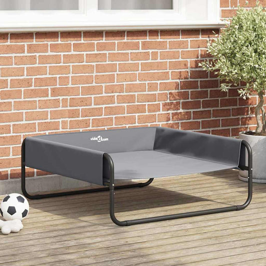 Cama para Cachorro Cinzento-claro l Tecido Oxford e Aço