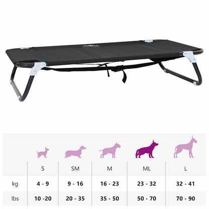 Cama para Cachorro Preto ML Tecido Oxford e Aço