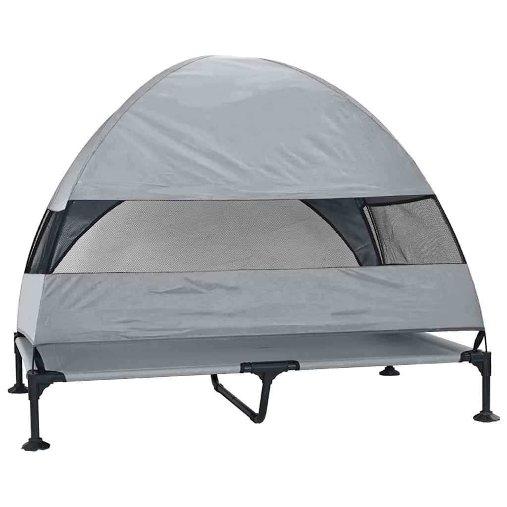 Cama Elevada para Cachorro Cinzento-claro 127 x 81 x 108 cm