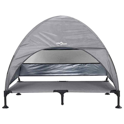 Cama Elevada para Cachorro Cinzento-claro 127 x 81 x 108 cm