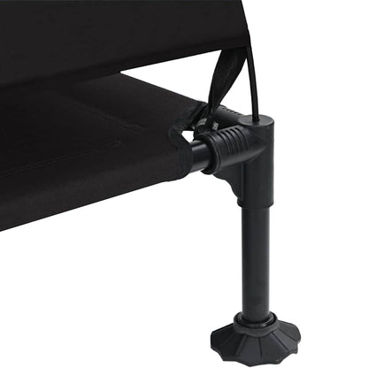 Cama Elevada para Cachorro Preto 127 x 81 x 108 cm Tecido e Aço