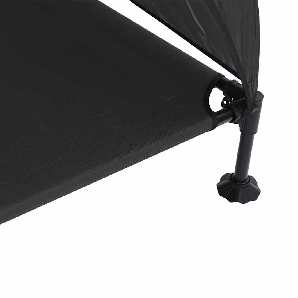 Cama Elevada para Cachorro Preto 127 x 81 x 108 cm Tecido e Aço