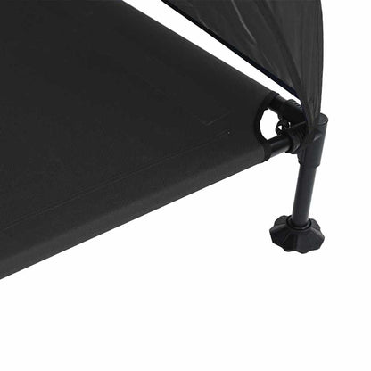 Cama Elevada para Cachorro Preto 127 x 81 x 108 cm Tecido e Aço