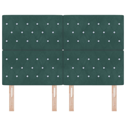 Cabeceira com cabeceira Verde Escuro 144 cm Couro Sintético