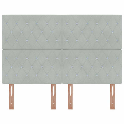 Cabeceira com cabeceira Cinzento-claro 160 cm Couro Sintético