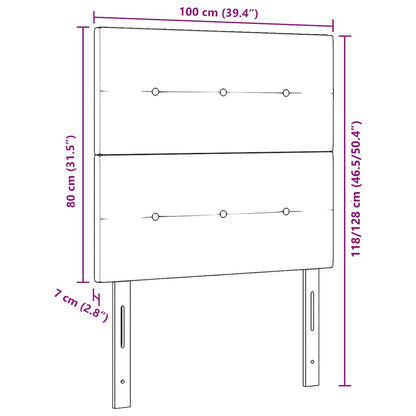 Cabeceira com cabeceira Preto 100 cm Couro Sintético