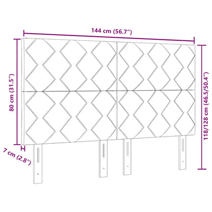 Cabeceira com cabeceira Cinzento-claro 144 cm Veludo