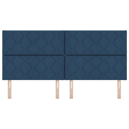 Cabeceira com cabeceira Azul 200 cm Couro Sintético