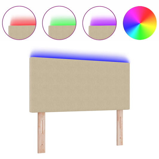 Cabeceira LED com cabeceira Manual Cinza Verde 100 cm Poliéster