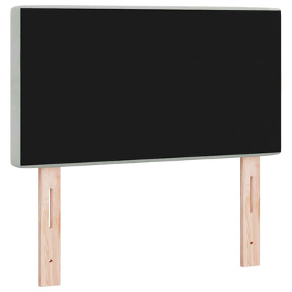 Cabeceira LED com cabeceira Cinzento-claro 80 cm Poliéster