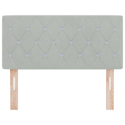 Cabeceira LED com cabeceira Cinzento-claro 100 cm Poliéster