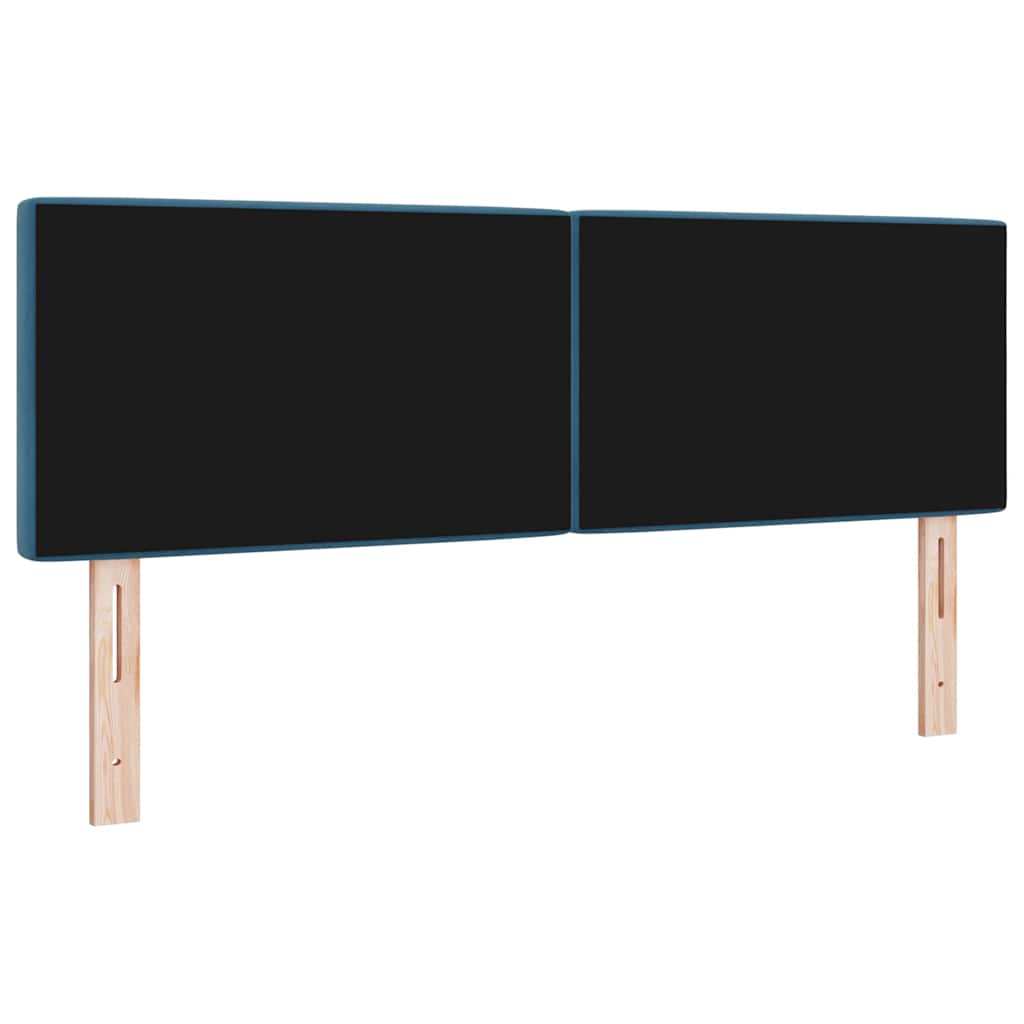 Cabeceira LED com cabeceira Manual Azul Escuro 160 cm Poliéster