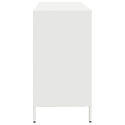 Aparador 135x39x73,5 cm aço laminado a frio branco