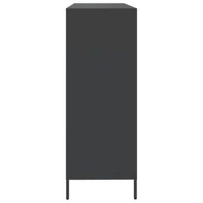 Aparador 135x39x103,5 cm aço laminado a frio preto