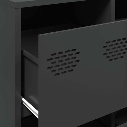 Aparador 135x39x103,5 cm aço laminado a frio preto