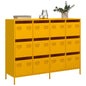 Aparador 135x39x103,5 cm aço laminado a frio amarelo mostarda