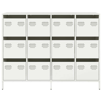 Aparador 135x39x103,5 cm aço laminado a frio branco