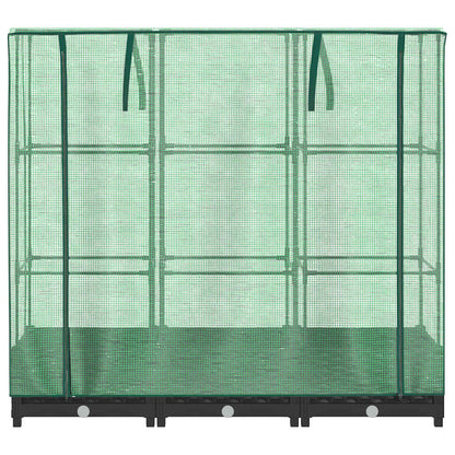 Canteiro elevado com cobertura para estufa, estilo rattan, 120x40x123 cm