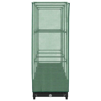 Canteiro elevado com cobertura para estufa, estilo rattan, 120x40x123 cm