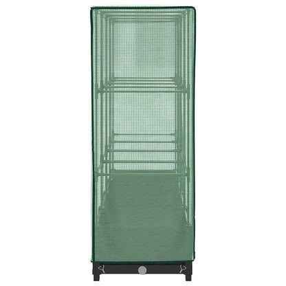 Canteiro elevado com cobertura para estufa, estilo rattan, 160x40x123 cm