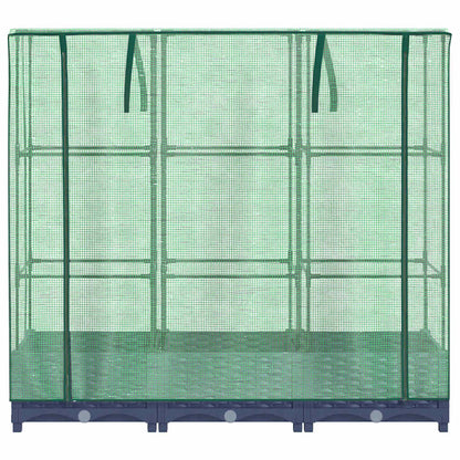 Canteiro elevado com cobertura para estufa, estilo rattan, 120x40x123 cm