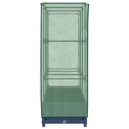 Canteiro elevado com cobertura para estufa, estilo rattan, 120x40x123 cm