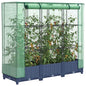 Canteiro elevado com cobertura para estufa, estilo rattan, 120x40x123 cm
