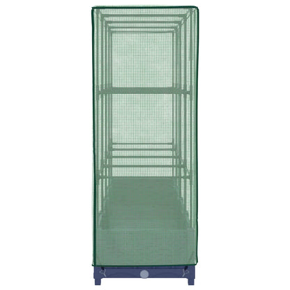 Canteiro elevado com cobertura para estufa, estilo rattan, 160x40x123 cm