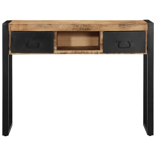 Mesa consola 100x35x75 cm manga de madeira áspera maciça