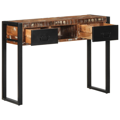 Mesa consola multicor 100x35x75 cm madeira maciça recuperada