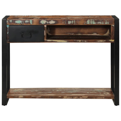 Mesa consola multicor 100x35x75 cm madeira maciça recuperada