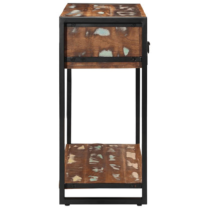 Mesa consola multicor 100x35x75 cm madeira maciça recuperada
