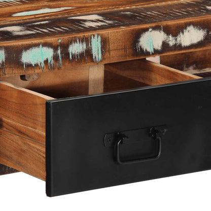 Mesa consola multicor 100x35x75 cm madeira maciça recuperada