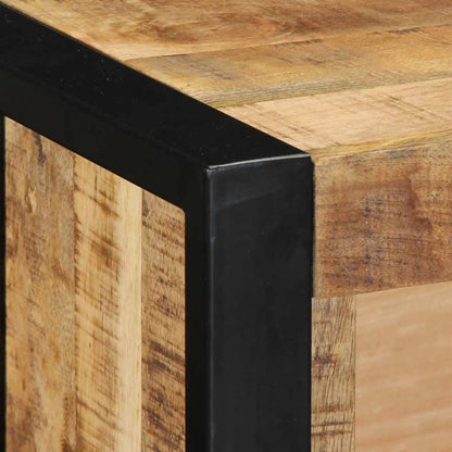 Móvel de TV de madeira mangueira áspera maciça 80x30x25 cm