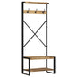 Suporte para roupas 80x40x190cm madeira mangueira maciça áspera