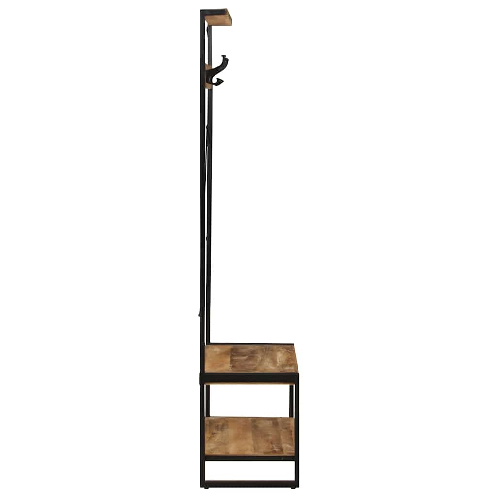 Suporte para roupas 80x40x190cm madeira mangueira maciça áspera