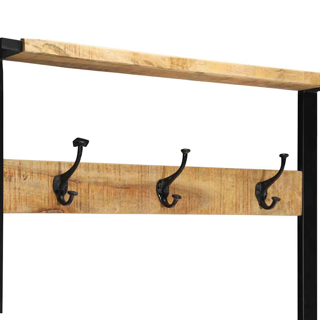 Suporte para roupas 80x40x190cm madeira mangueira maciça áspera