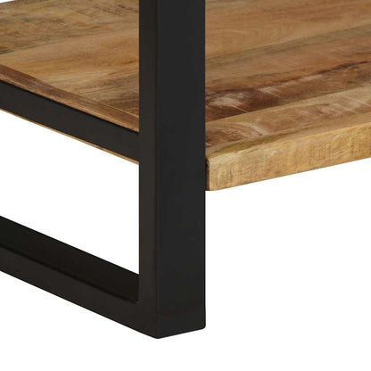 Suporte para roupas 80x40x190cm madeira mangueira maciça áspera