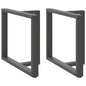 Pés para mesa de jantar em forma de T, 2 peças, antracite, 100x35x(72-73) cm, aço