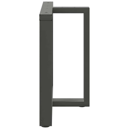 Pés para mesa de jantar em forma de T, 2 peças, antracite, 100x35x(72-73) cm, aço