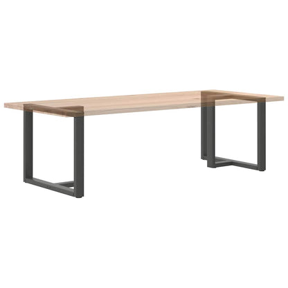 Pés para mesa de jantar em forma de T, 2 peças, antracite, 100x35x(72-73) cm, aço