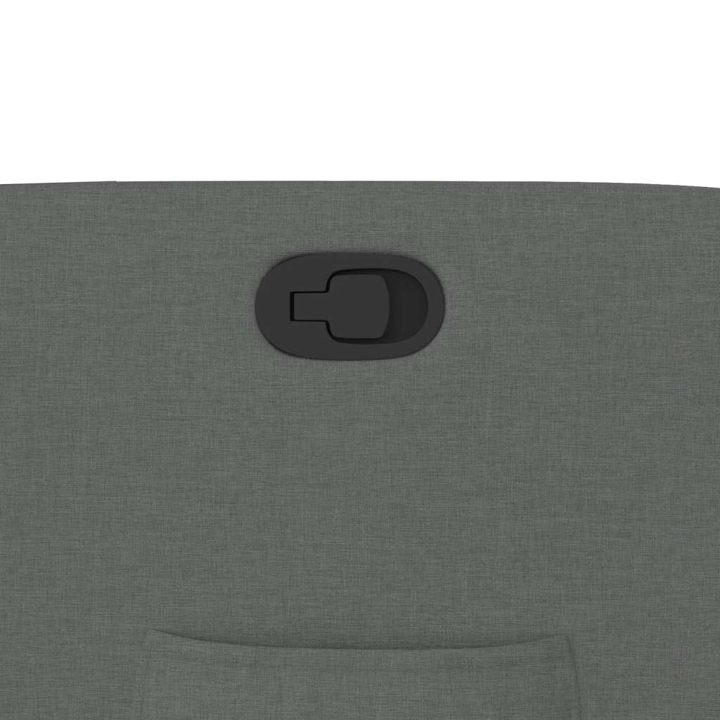 Poltrona reclinável tecido cinzento-escuro